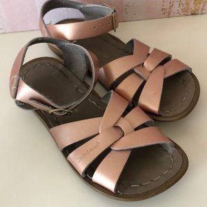 Girls Saltwater sandals.
